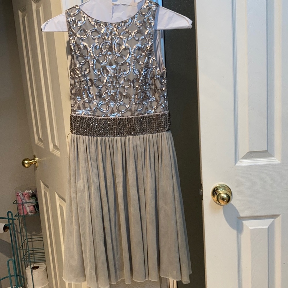 Adrianna papell short formal dress.